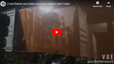 Ultraton 2 Axle Flatbed Semi Trailer E 3 Axle Skeleton Semi Trailer